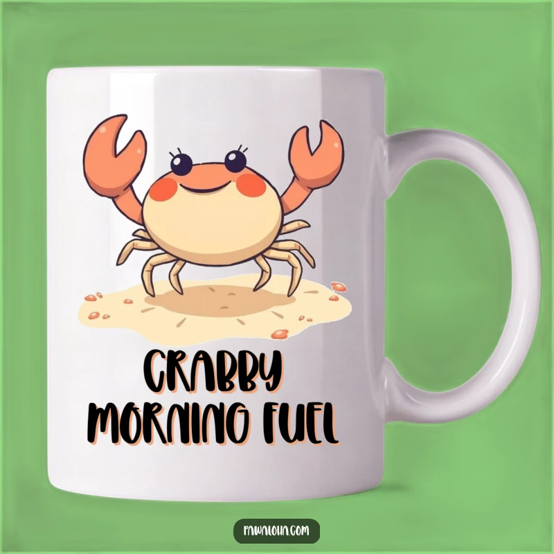 Funny Crab Mug: Joyful Shuffle Character Gift for Beach Lovers