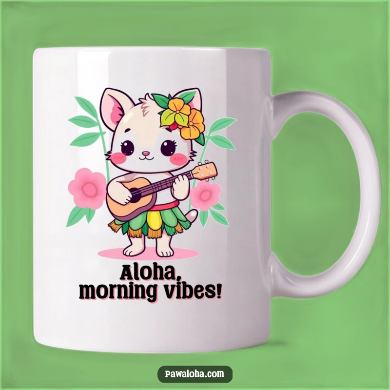 Funny Kawaii Hula Animal Ukulele Mug: A Hilarious Tropical Gift for Music Lovers