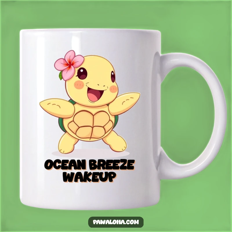 Funny Hula Turtle Mug: Happy Sea Creature Dancing, Tropical Vibes, Perfect Funny Gift!