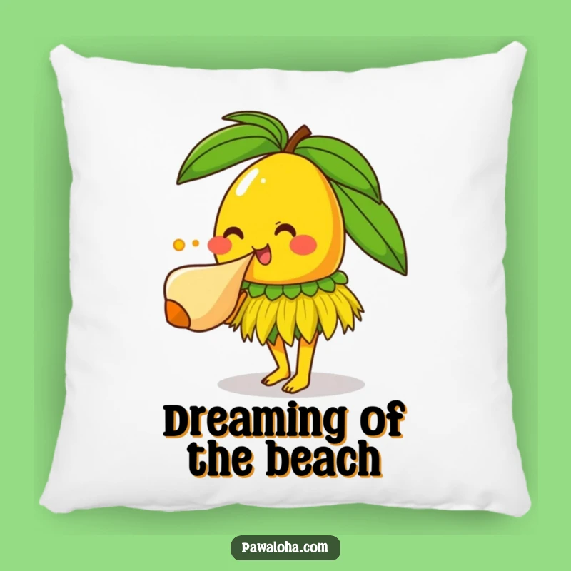 Funny Mango Pillow - Cozy Tropical Accent with Hilarious Island Charm