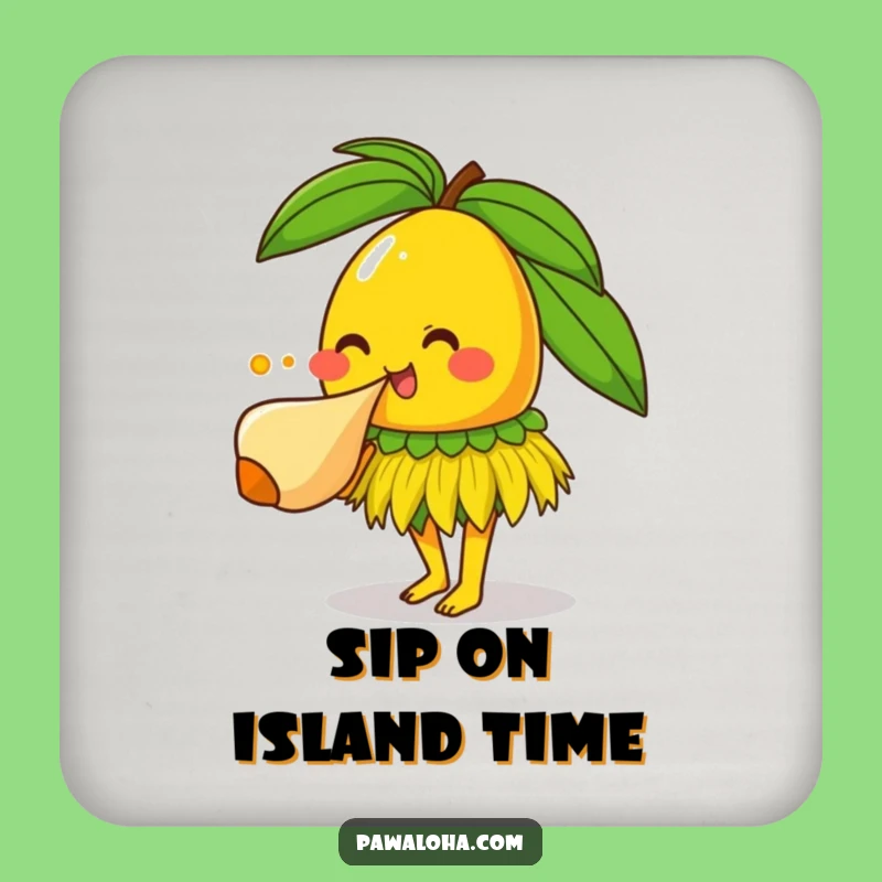 Funny Mango Coasters (Set of 4) - Hilarious Tropical Protection for Drinks