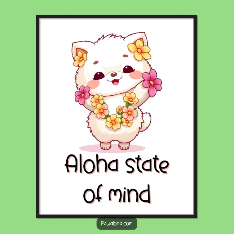 Funny Fluffy Animal Lei Dance Poster - Joyful Wall Art Decor