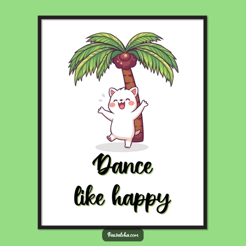 Funny Kawaii Dance Animal Poster: Decorate with Tropical Moves and Laughter