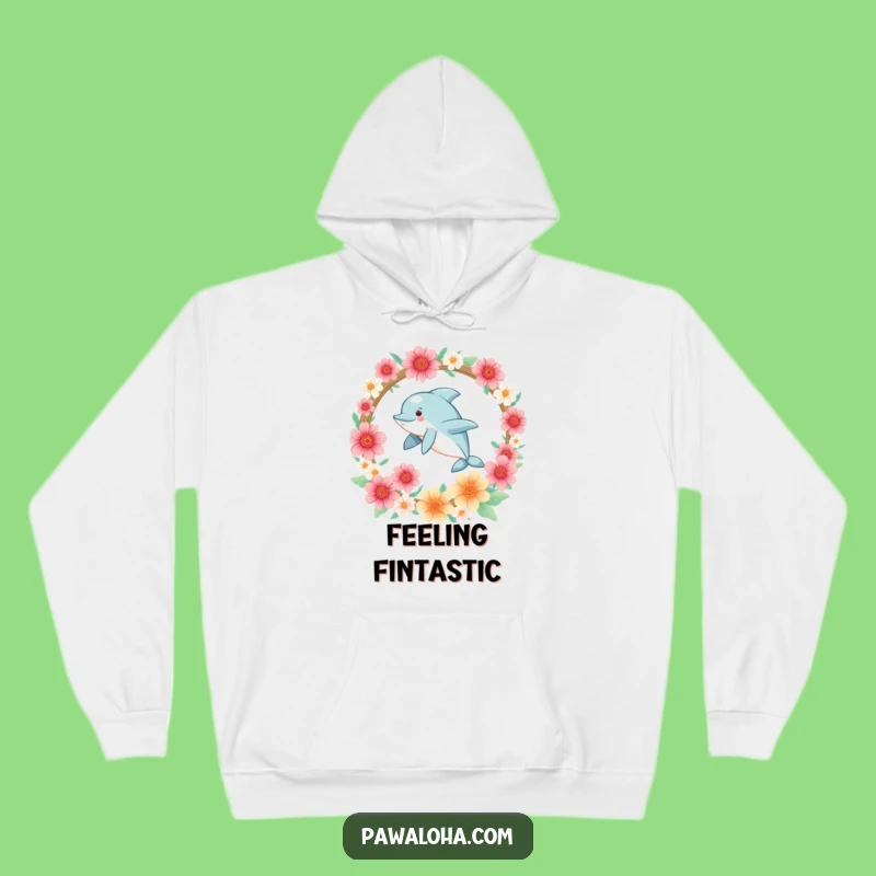 Funny Kawaii Dolphin Hoodie: Cozy Leaping Dolphin Sweatshirt, Perfect Warm Funny Gift