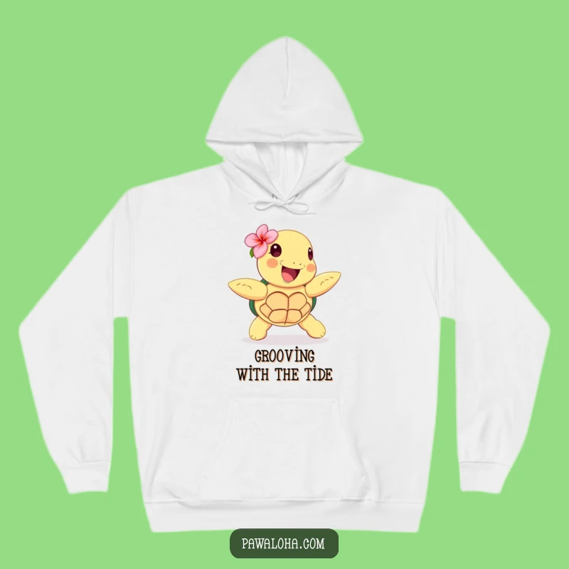 Funny Hula Turtle Hoodie: Cozy Sea Creature, Tropical Comfort, Warm Funny Gift!