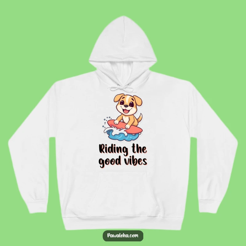 Funny Surfing Dog Hoodie, Cozy Comfort for Wave Riders