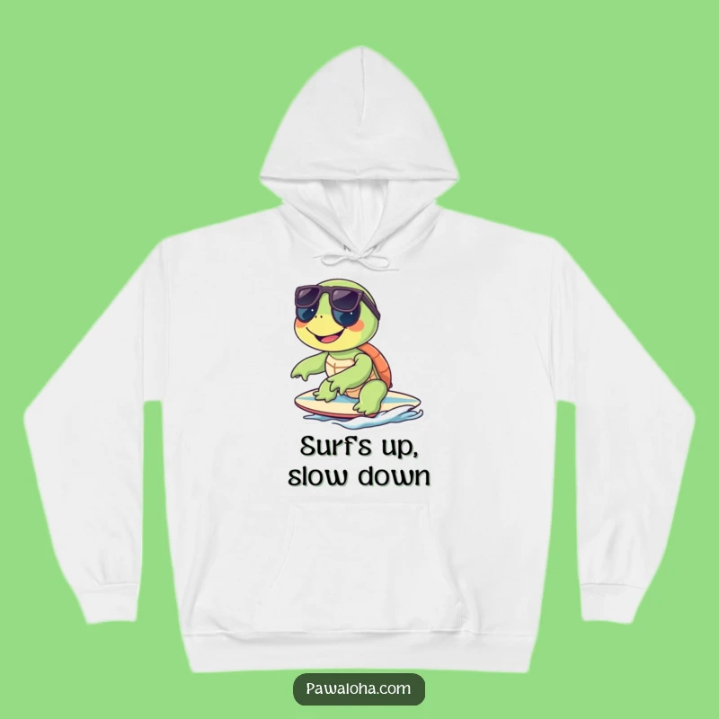 Funny Turtle Surfer Hoodie: Cool Sunglasses Dude Warm Gift
