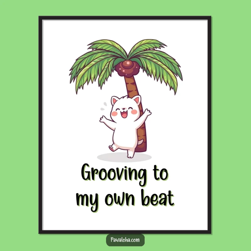 Free Printable Wall Art: Dancing Animal Palm Tree Tropical Fun Downloadable Art