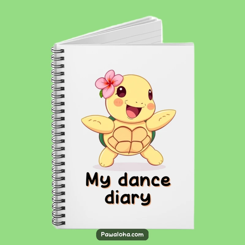 Funny Hula Dance Notebook: Happy Turtle, Tropical Thoughts, Perfect Funny Journal!