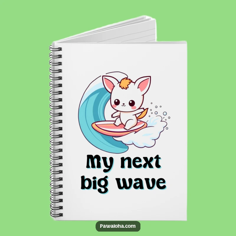 Funny Kawaii Surfer Animal Notebook: Ride the Waves of Inspiration
