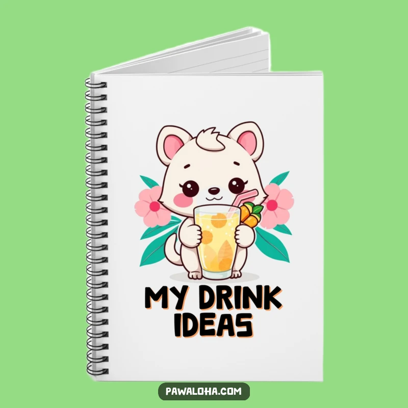Funny Kawaii Sip Animal Notebook: Jot Down Ideas with Tropical Inspiration